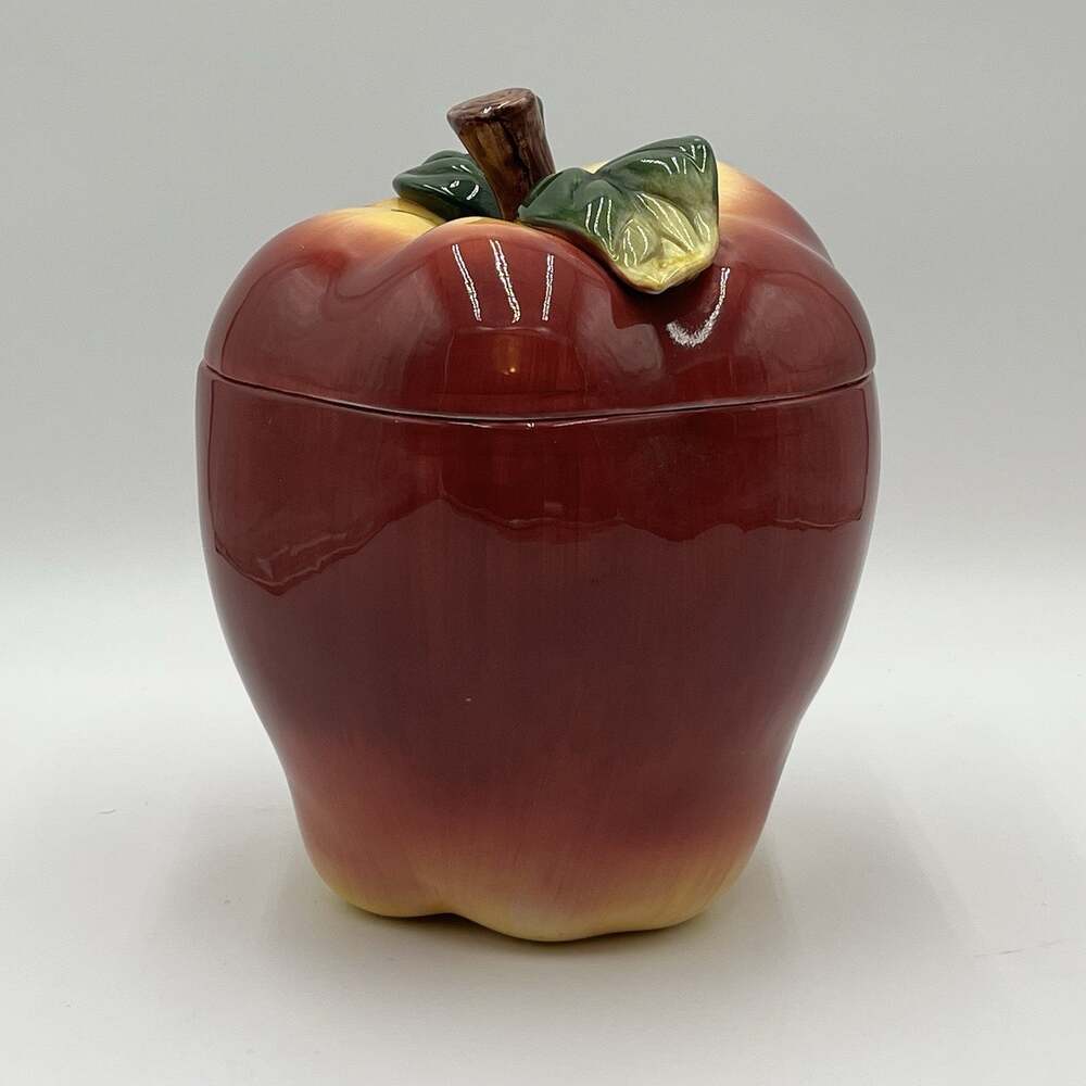 Vintage Cookie Jar Red Apple "Tender Hearts Treasures",Limited Edition 1998